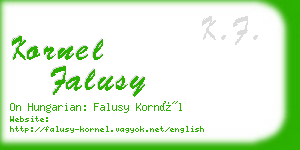 kornel falusy business card